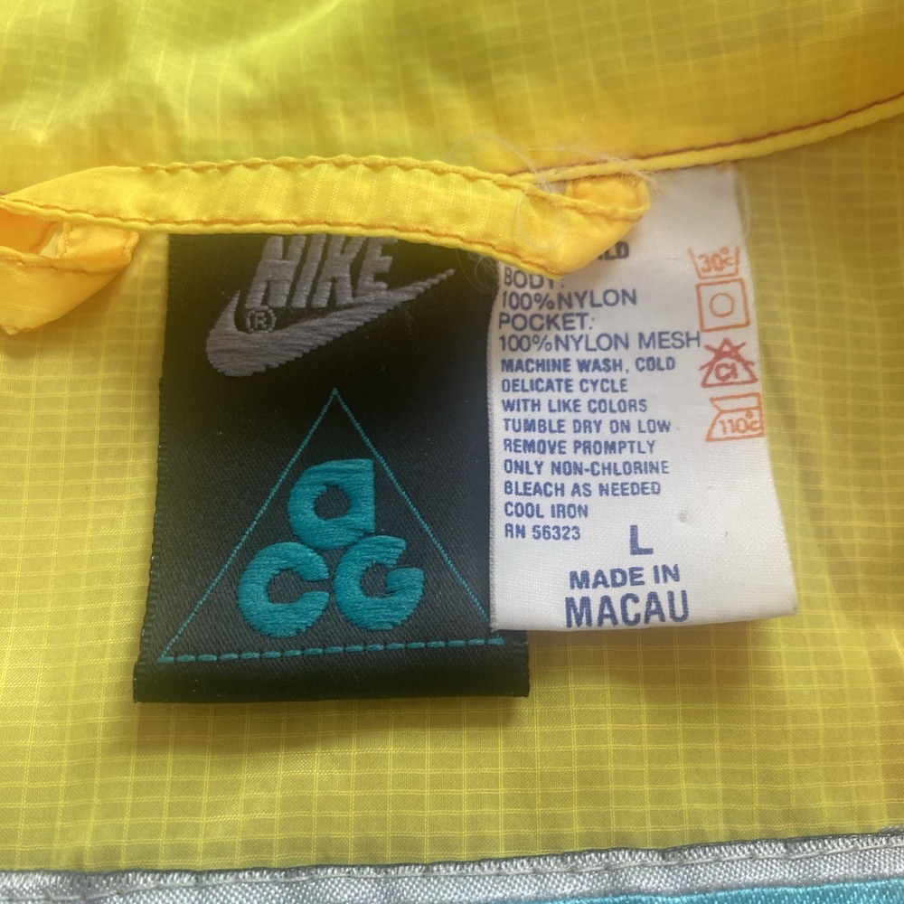 VTG 90s Nike ACG Snowpatch Spire Windbreaker Shell Men's Large Packable Anorak - Picture 4 of 14
